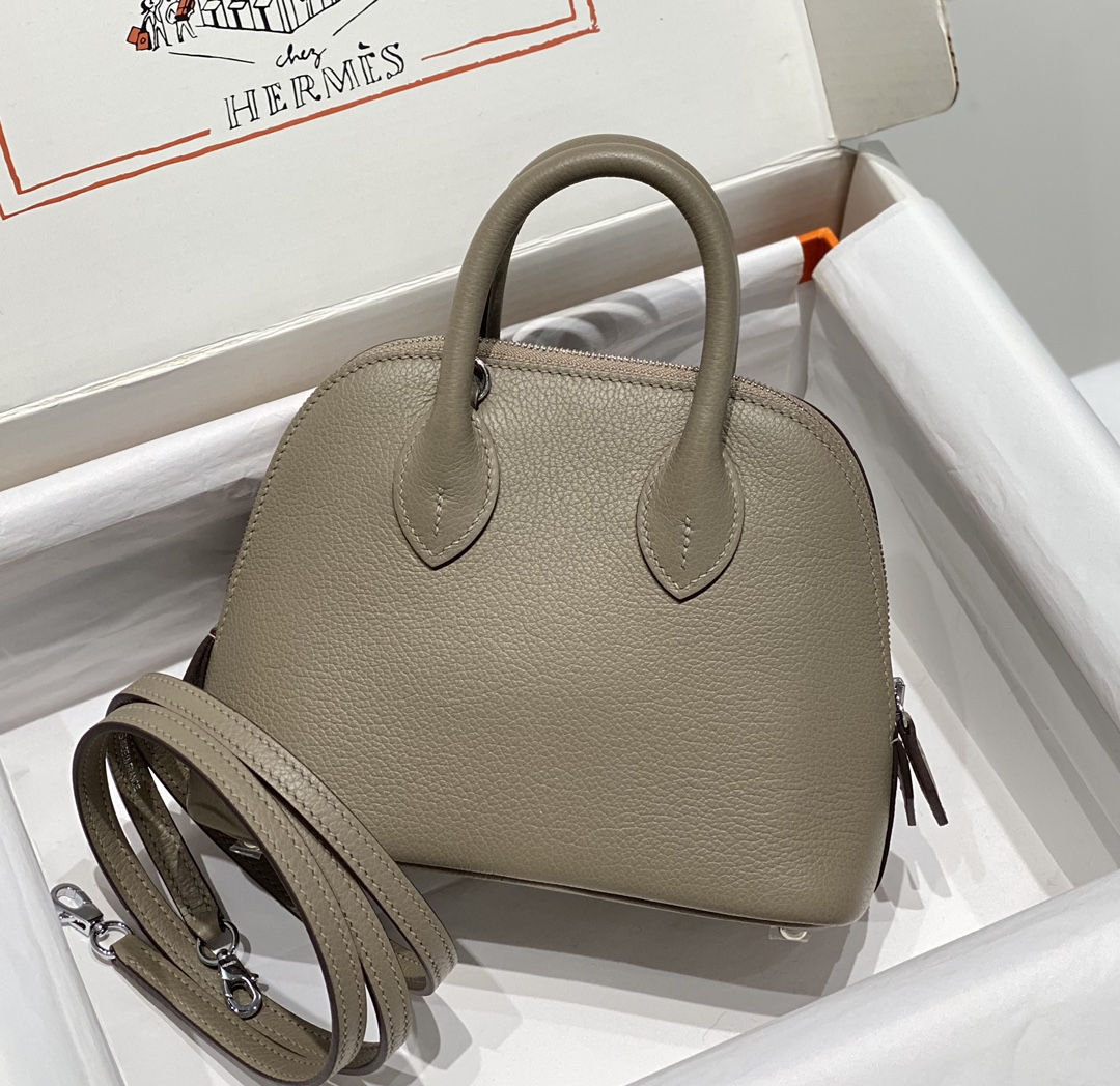 Hermes Bolide Mini Etoupe Evercolor GHW