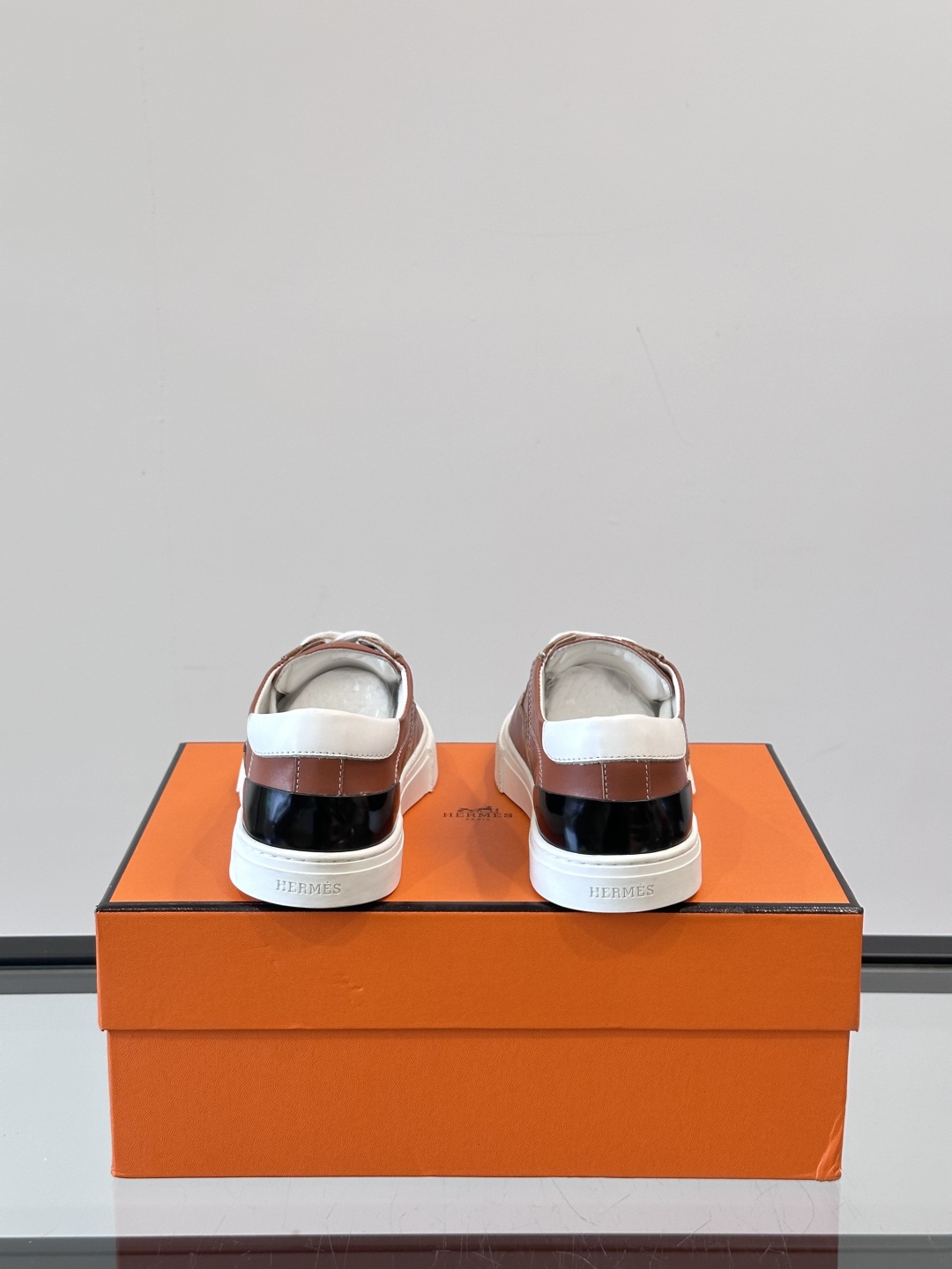 Hermes  Calfskin Deep Sneakers  Naturel