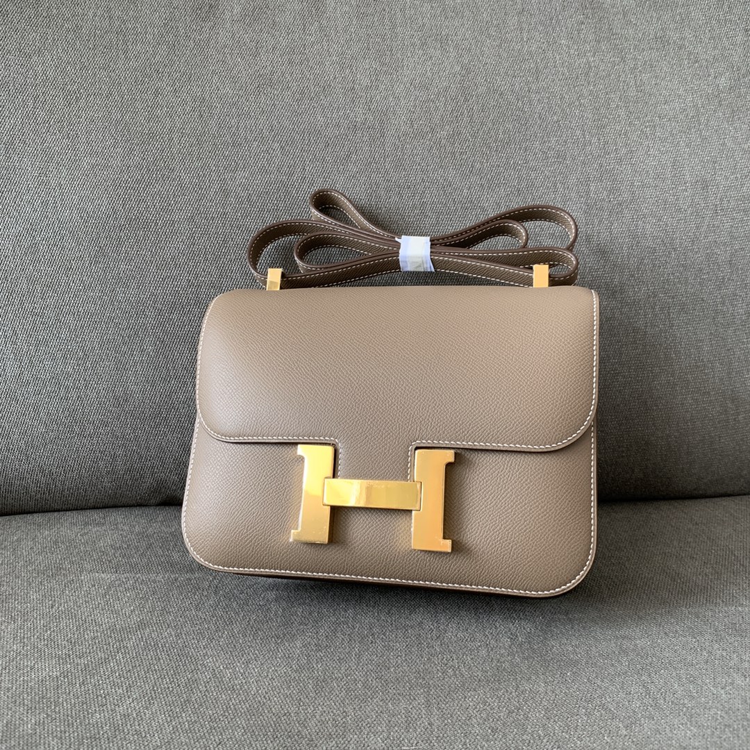 Hermes Constance 18 Epsom Ash Gray