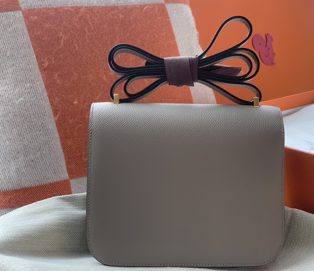 Hermes Constance 18 Epsom Gray Gold Bag
