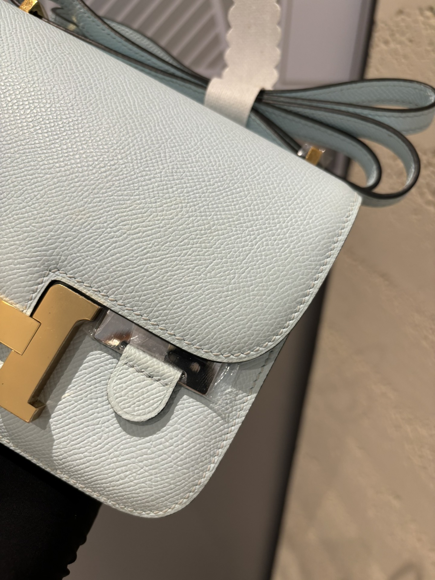 Hermes Constance 18 Epsom Sylvestre White Gold