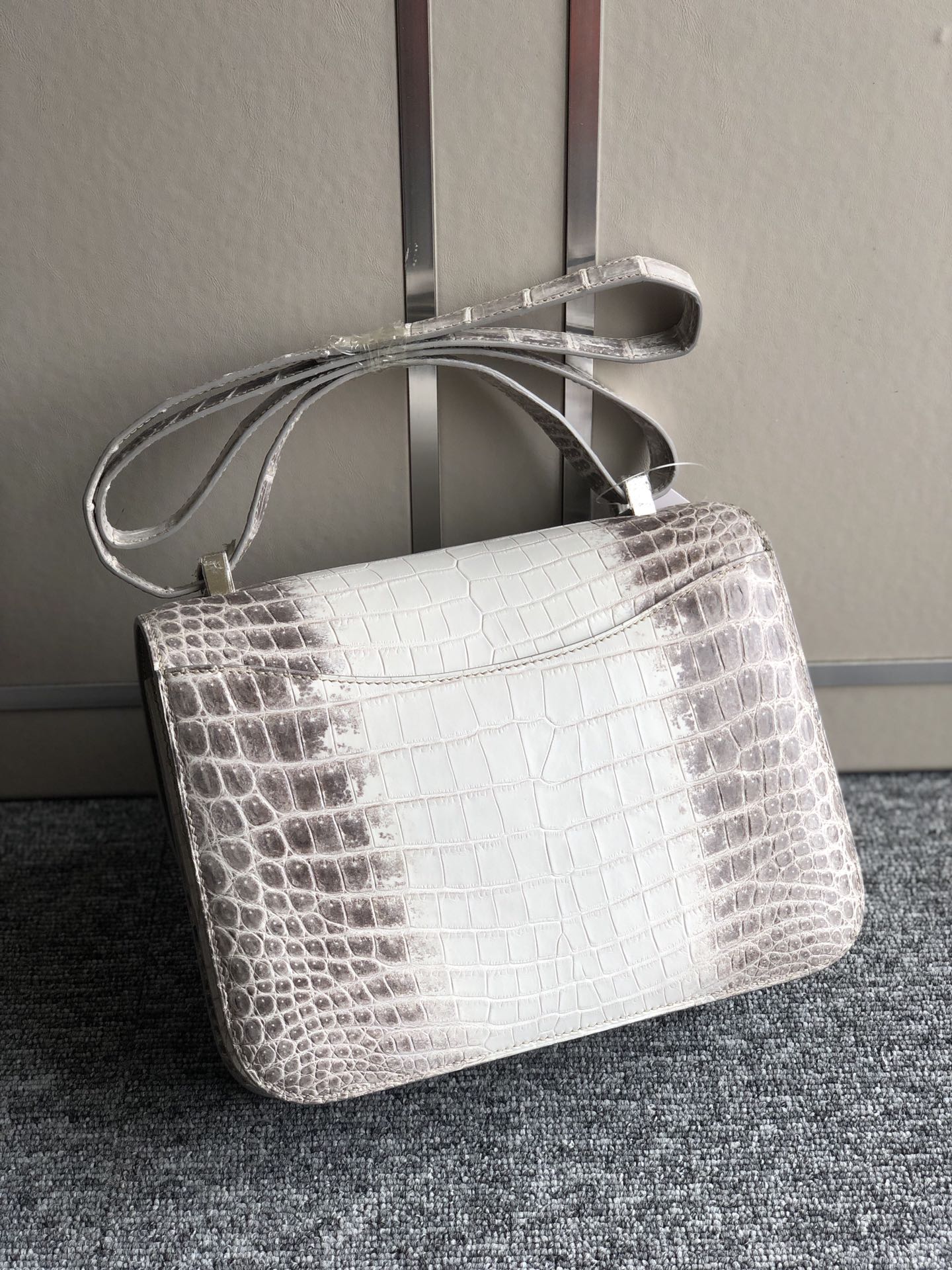 Hermes Constance 18cm Himalaya Niloticus Crocodile