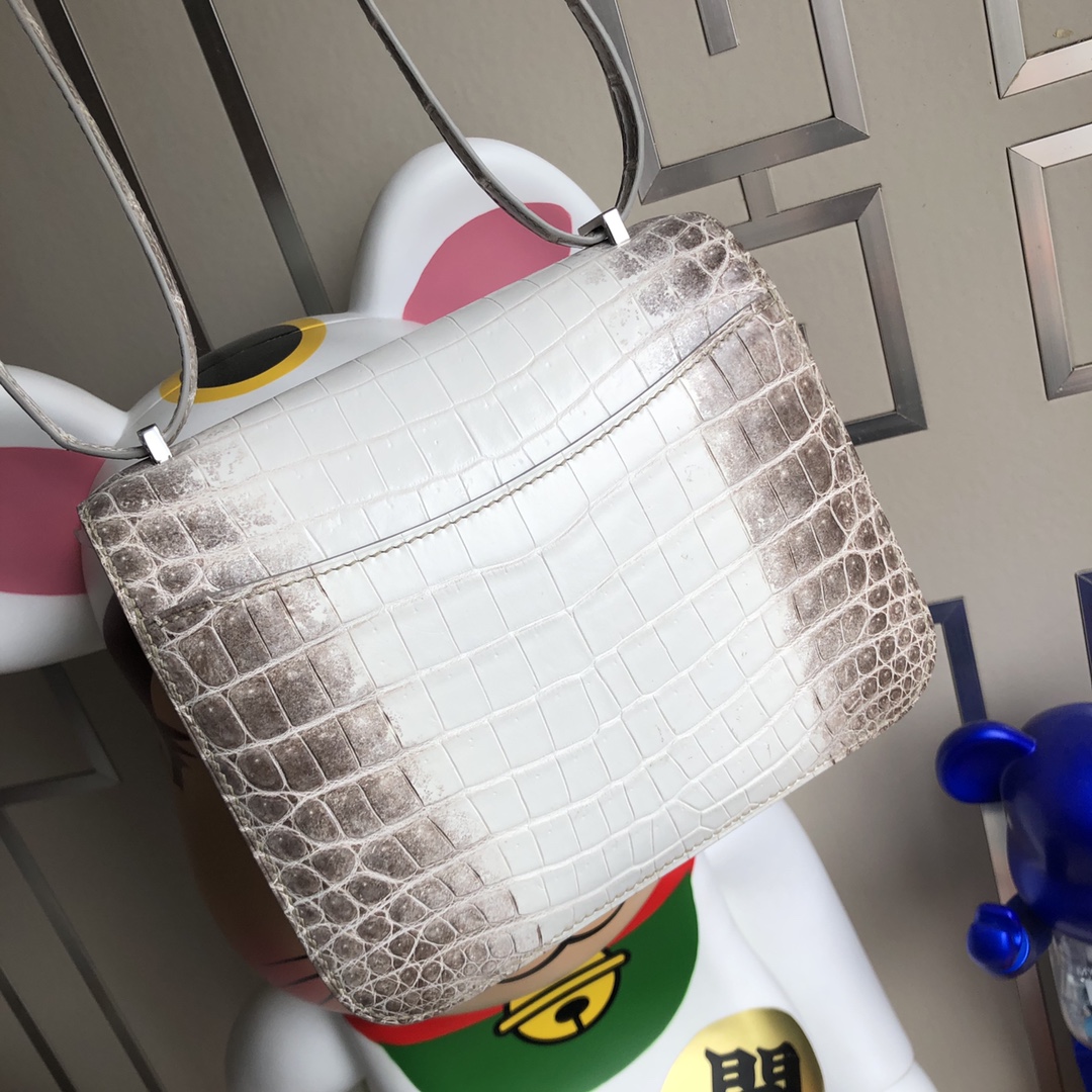 Hermes Constance 18cm Himalaya Niloticus Crocodile