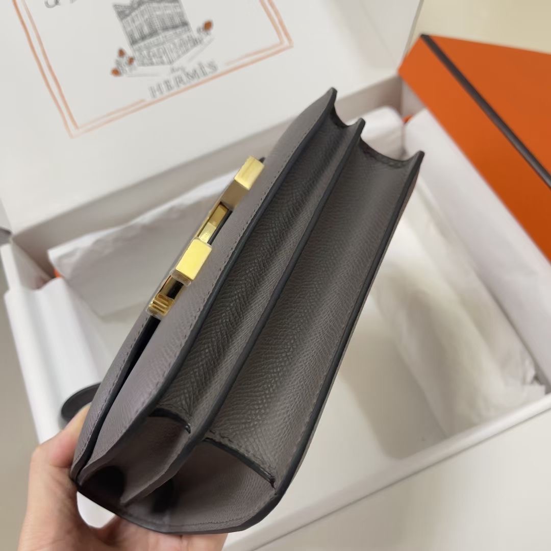 Hermes Constance 24 Gris Asphalt Epsom GHW Best