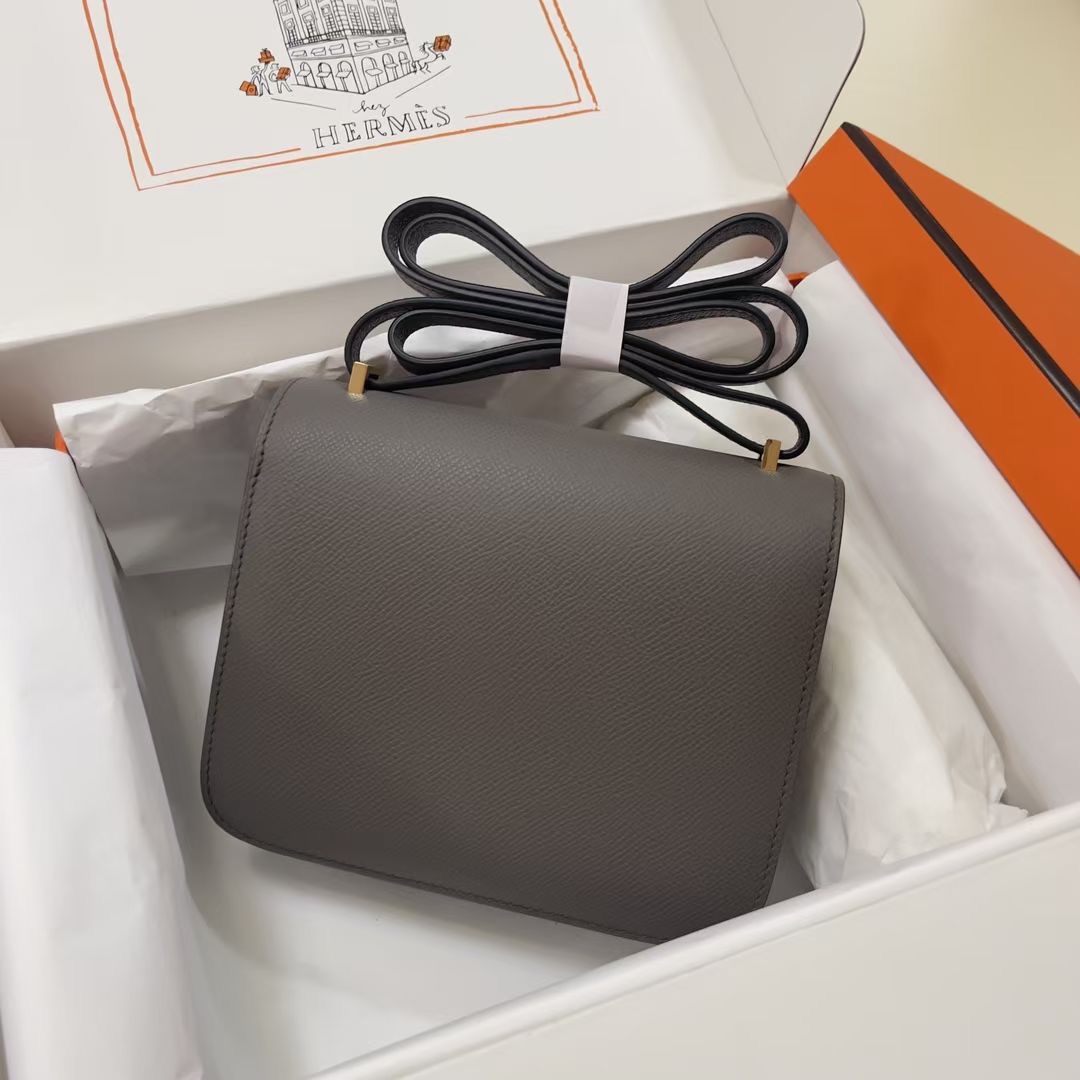 Hermes Constance 24 Gris Asphalt Epsom GHW Best