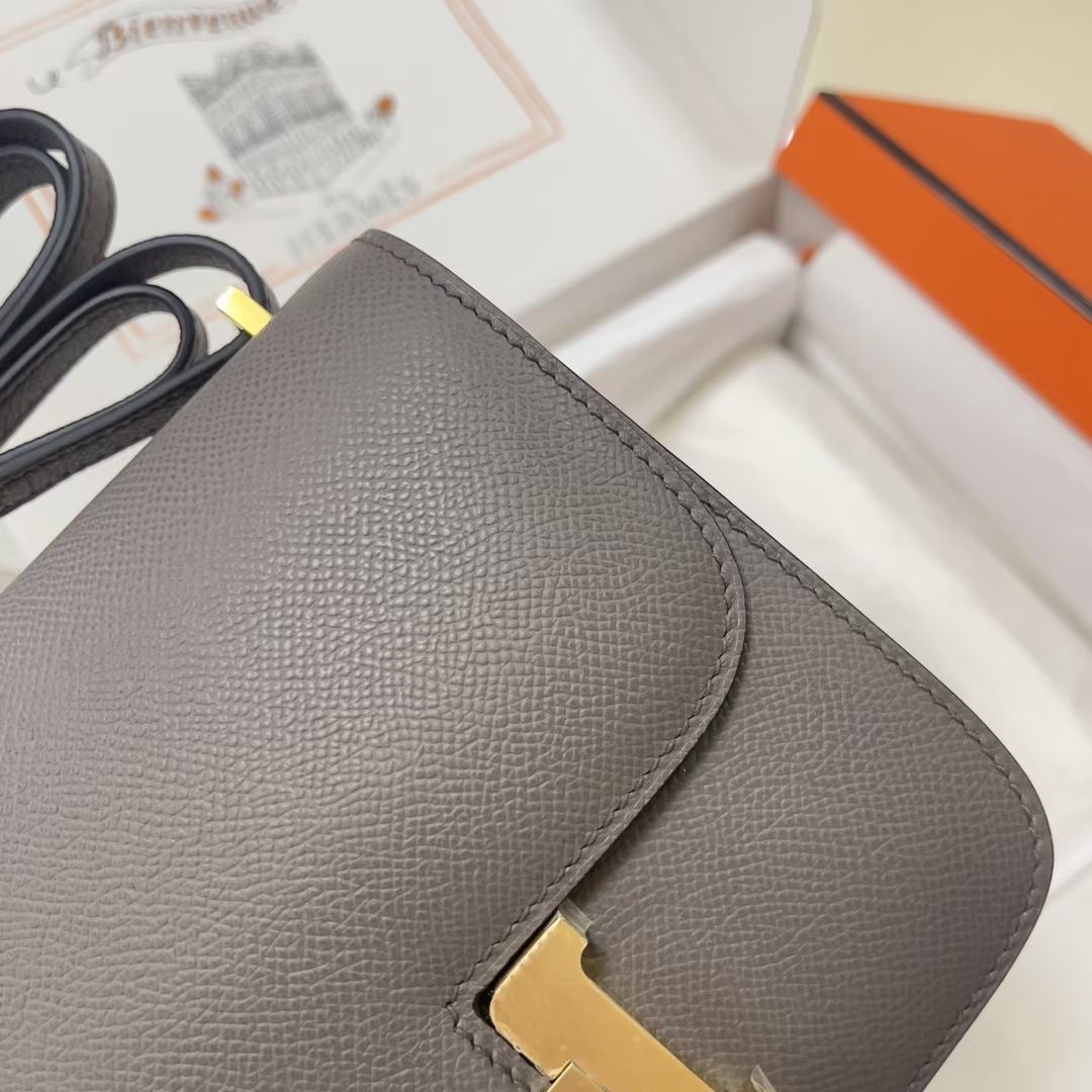 Hermes Constance 24 Gris Asphalt Epsom GHW Best