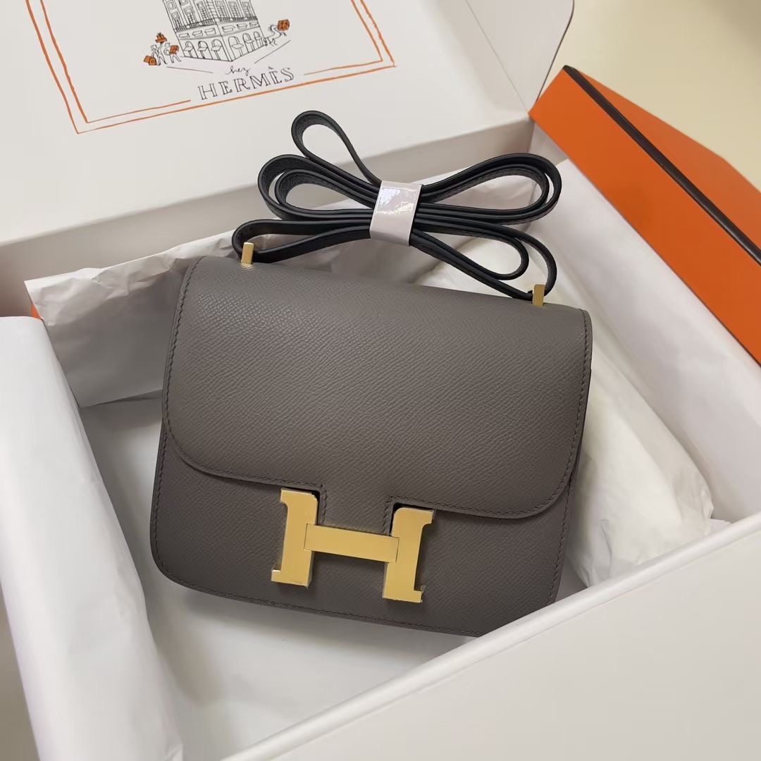 Hermes Constance 24 Gris Asphalt Epsom GHW Best