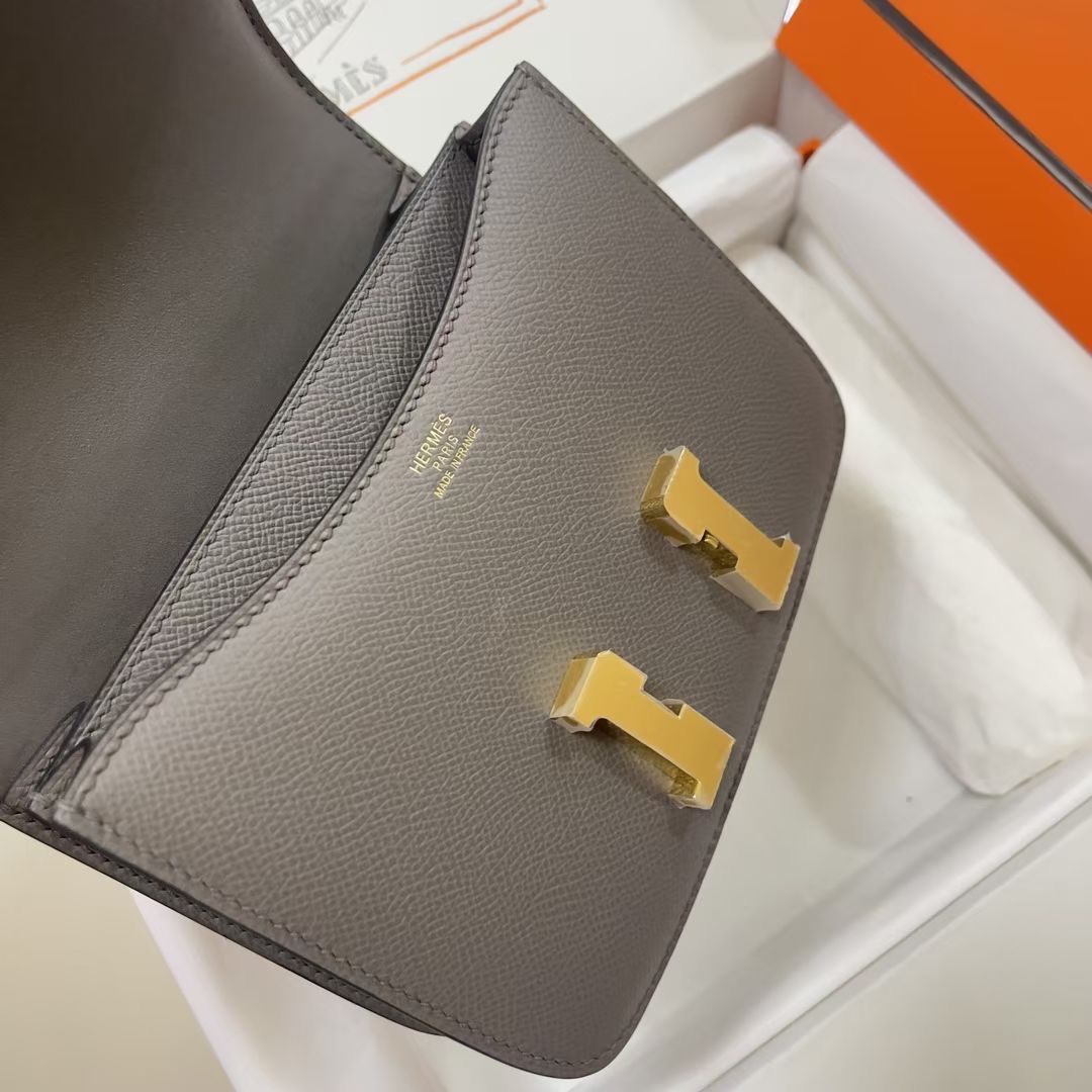 Hermes Constance 24 Gris Asphalt Epsom GHW Best