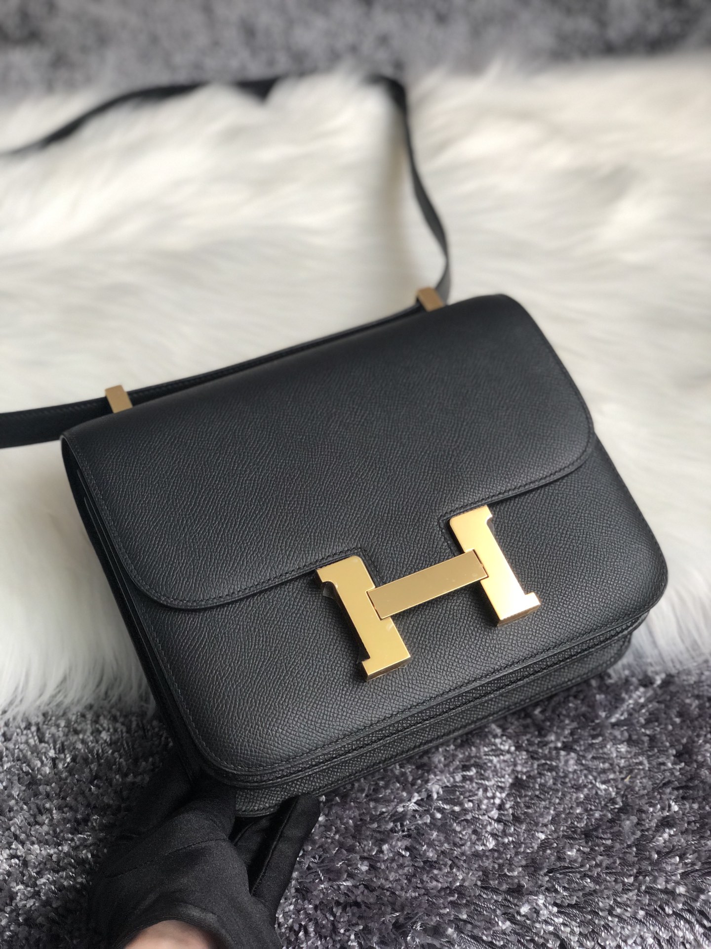 Hermes Constance 24 Vert De Gris Epsom Gold Hardware For Sale at 1stDibs