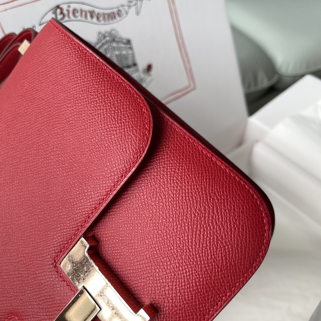 HERMES Constance Gold Hardware Red