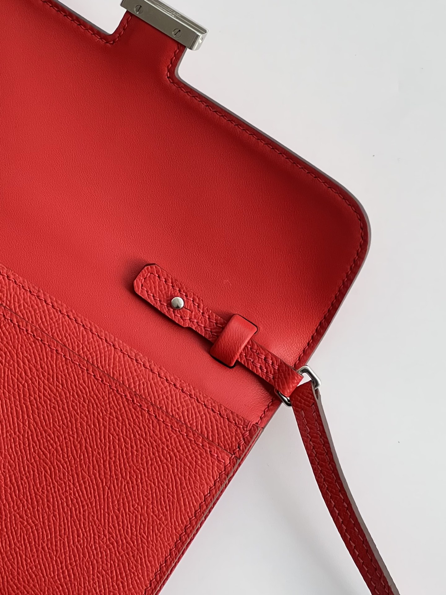 Hermes Constance Long To Go Wallet Rouge Casaque Palladium