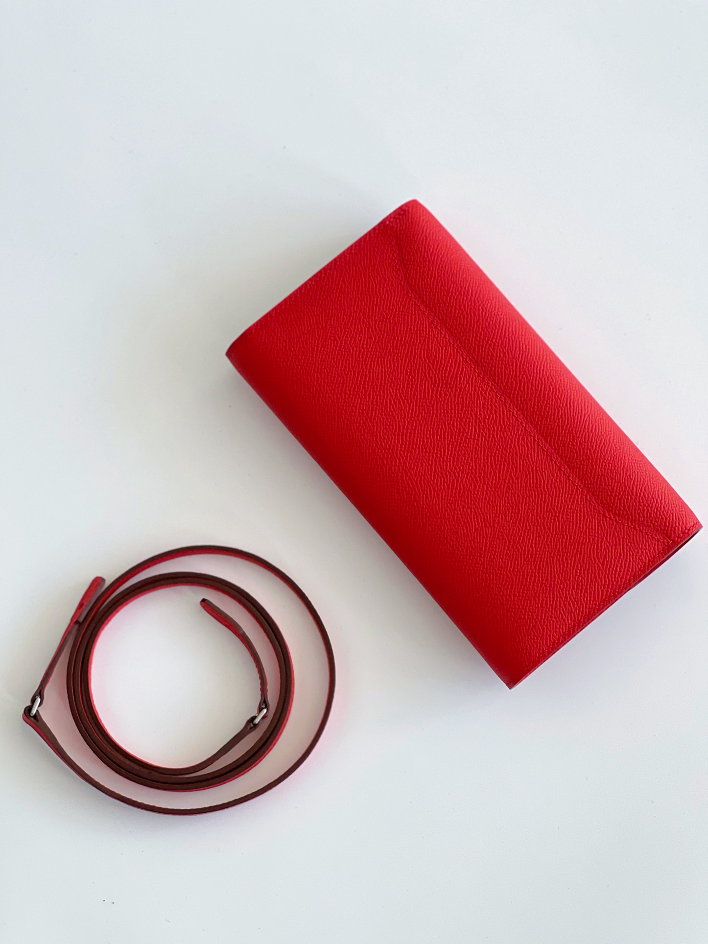 Hermes Constance Long To Go Wallet Rouge Casaque Palladium