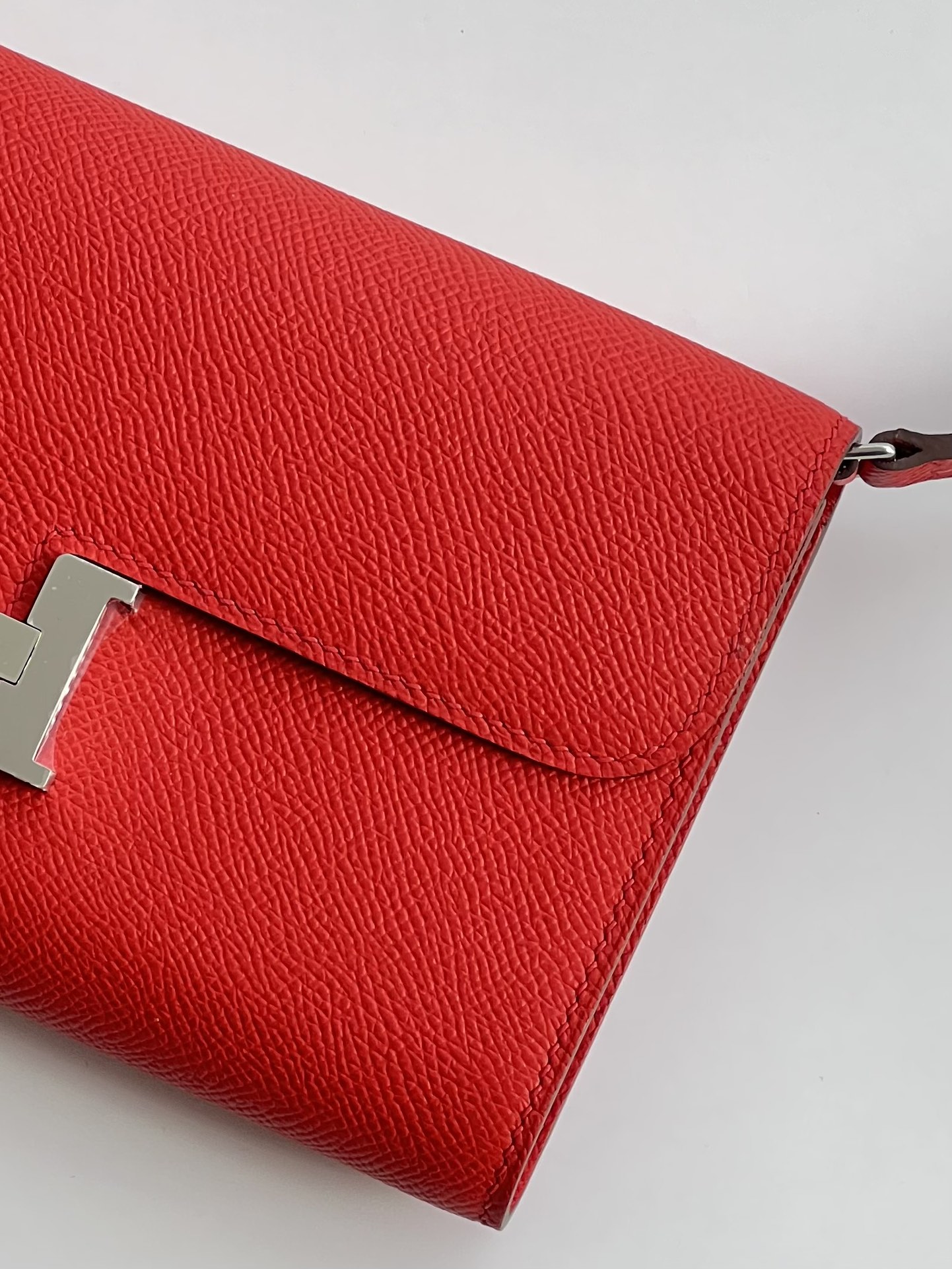 Hermes Constance Long To Go Wallet Rouge Casaque Palladium