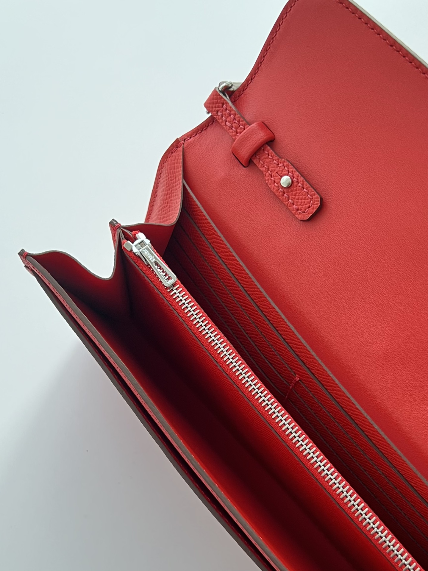 Hermes Constance Long To Go Wallet Rouge Casaque Palladium