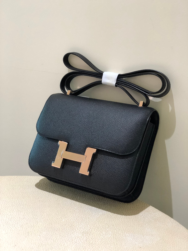 Hermes Constance Mirror 18 Black Epsom