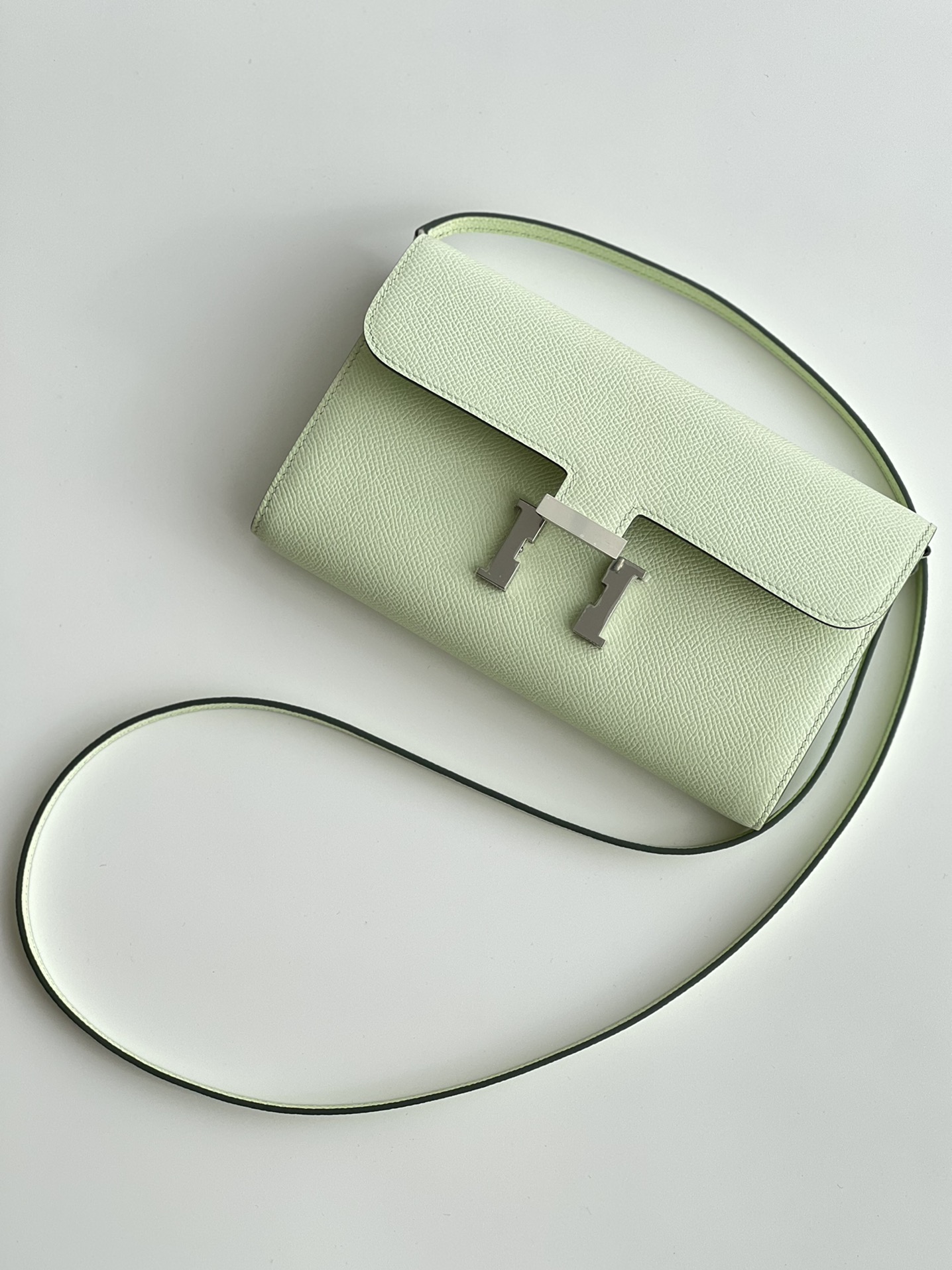 Hermes Constance To Go Vert Fizz Epsom