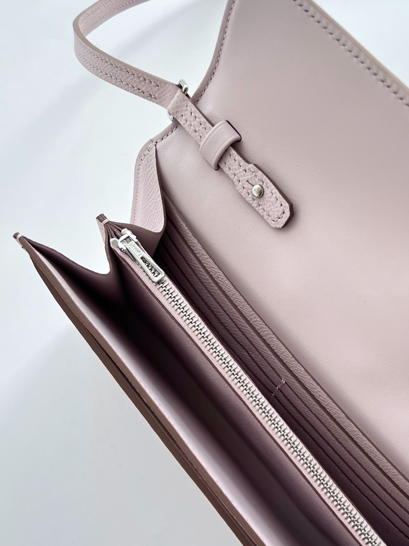 Hermes Constance Wallet To Go Mauve Pale Epsom Palladium