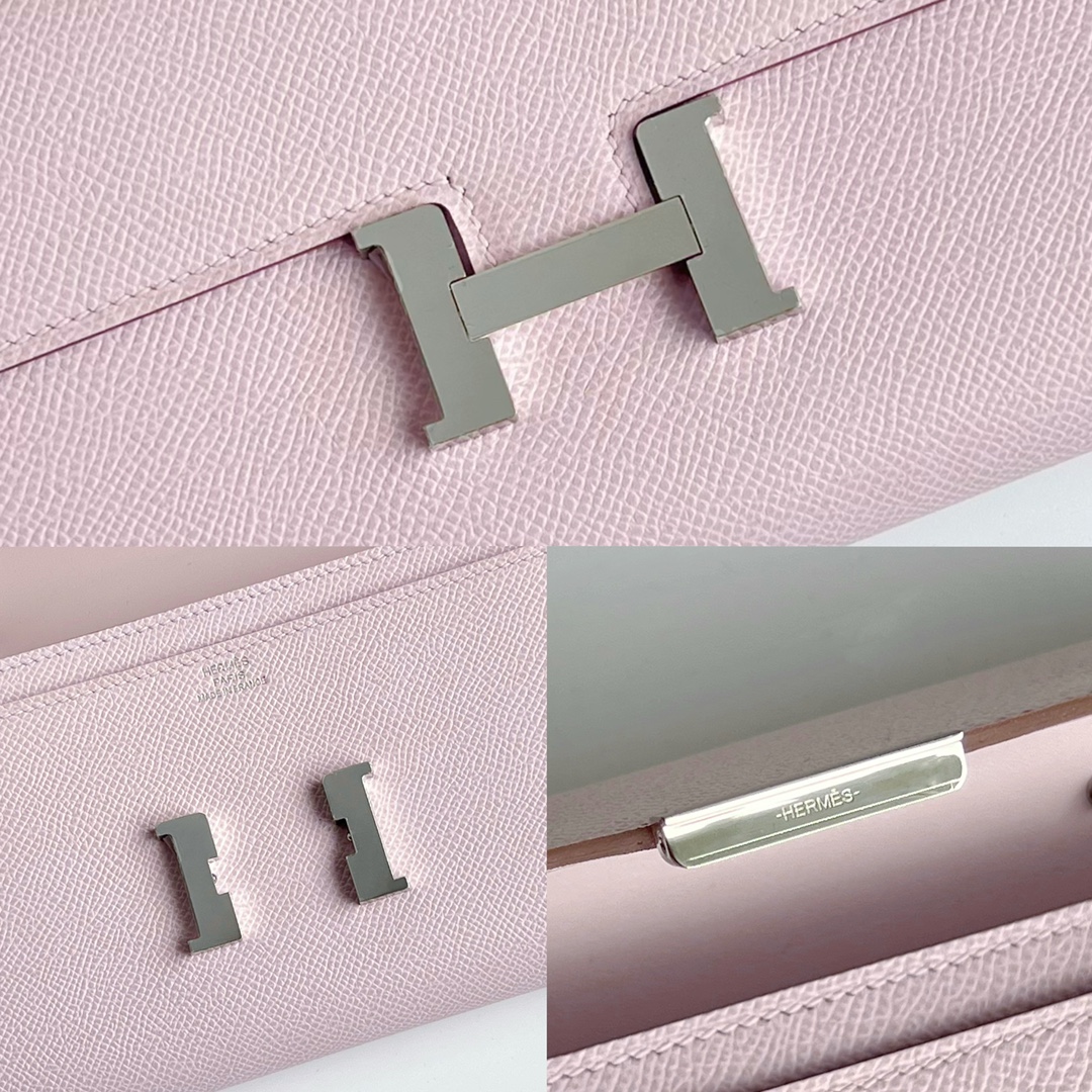 Hermes Constance Wallet To Go Mauve Pale Epsom Palladium