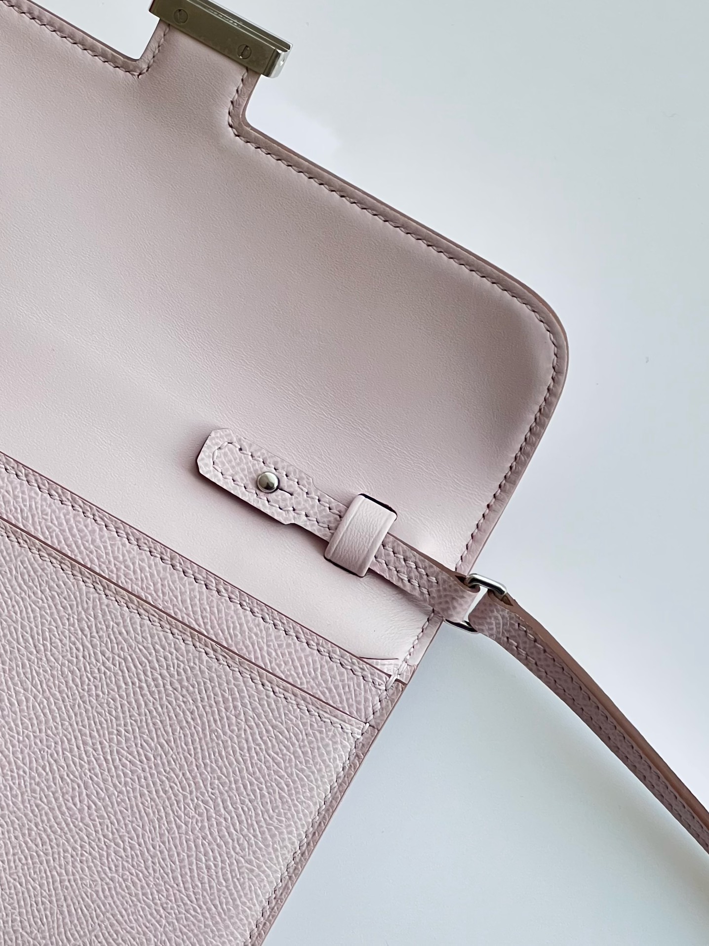 Hermes Constance Wallet To Go Mauve Pale Epsom Palladium