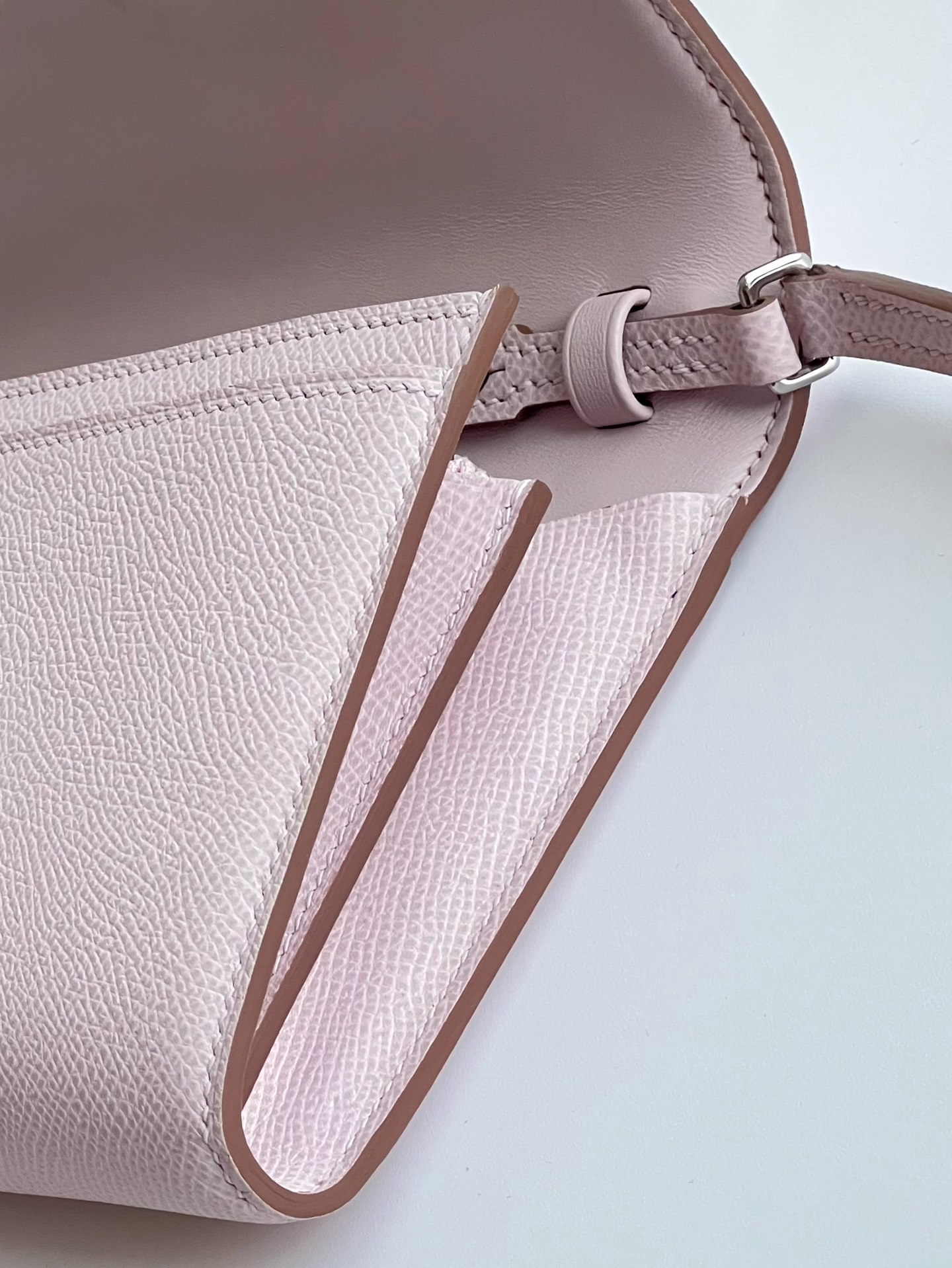 Hermes Constance Wallet To Go Mauve Pale Epsom Palladium