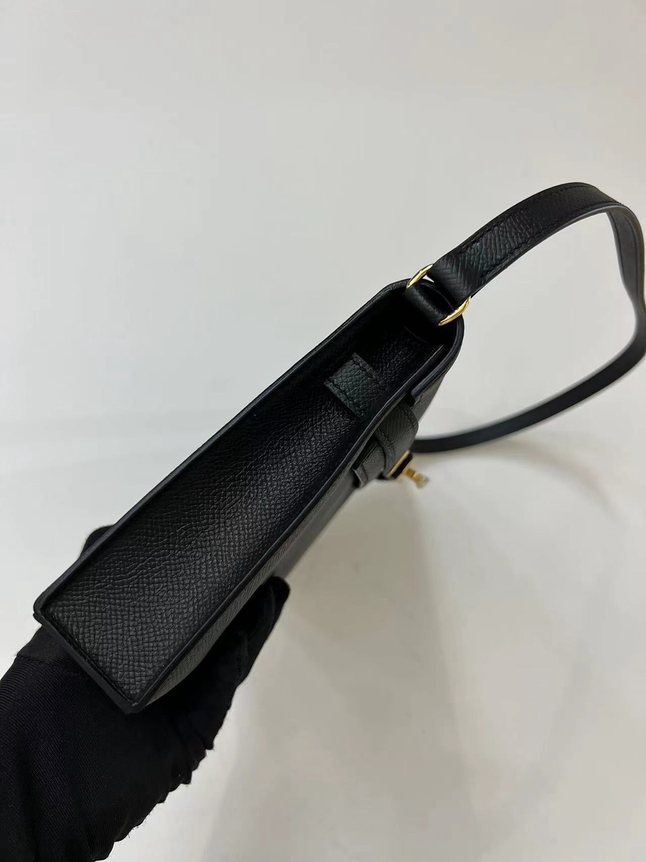 Hermes Elan Shoulder Bag Size 25cm Black