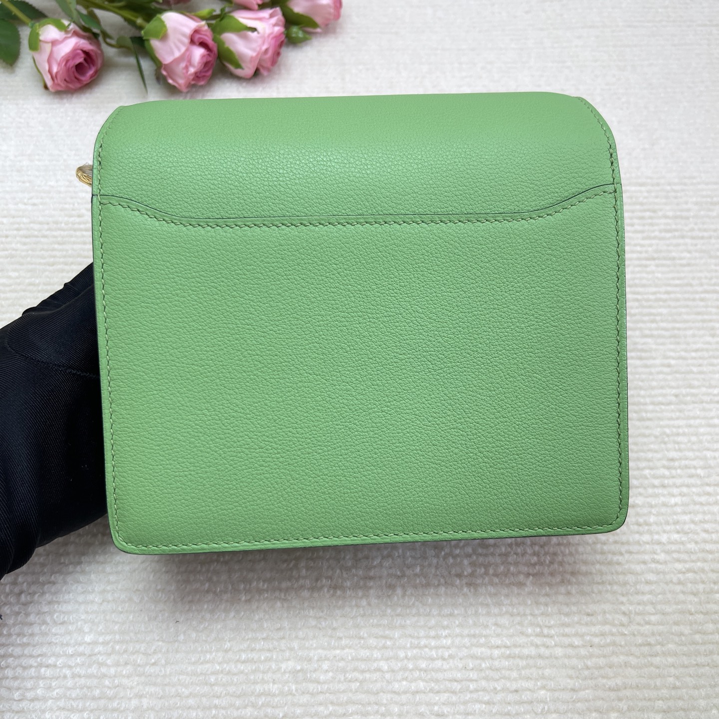HERMES Evercolor Mini Sac Roulis Vert Criquet