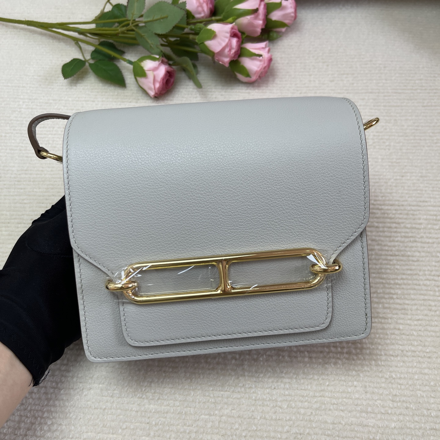 HERMES Evercolor Sac Roulis 18 Bleu Glacier