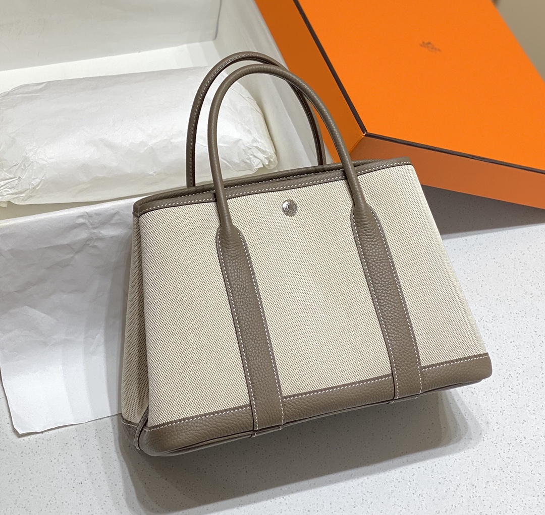 Hermes Garden Party 30 Bag Cream Color
