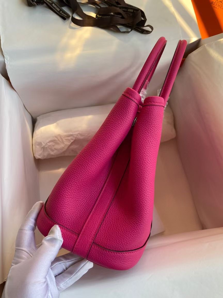 Hermes Garden Party 30 in Rose Azalea Epsom Leather