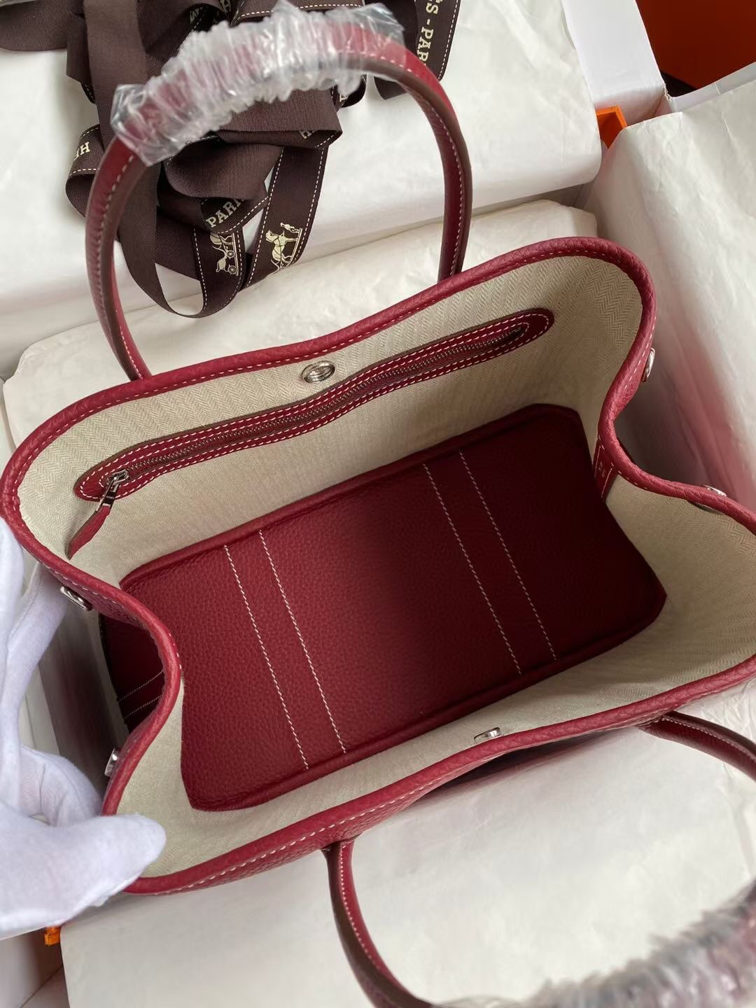Hermes Garden Party 30 Togo Red