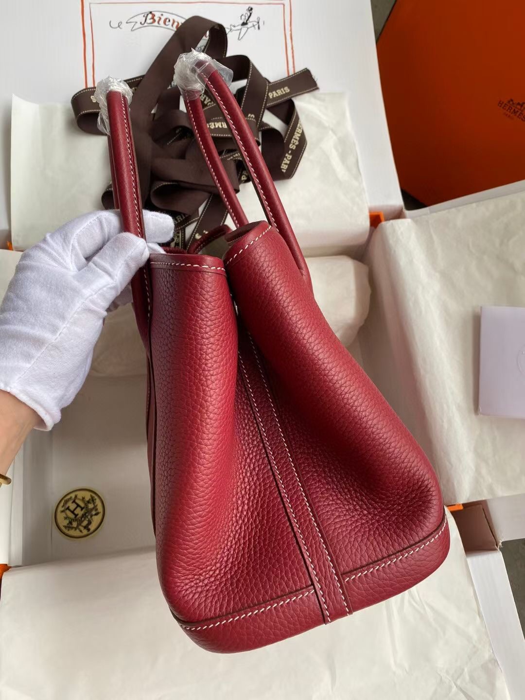 Hermes Garden Party 30 Togo Red