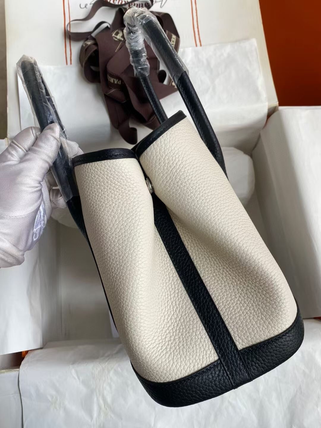 HERMES GARDEN PARTY 30 TOILE MILITAIRE