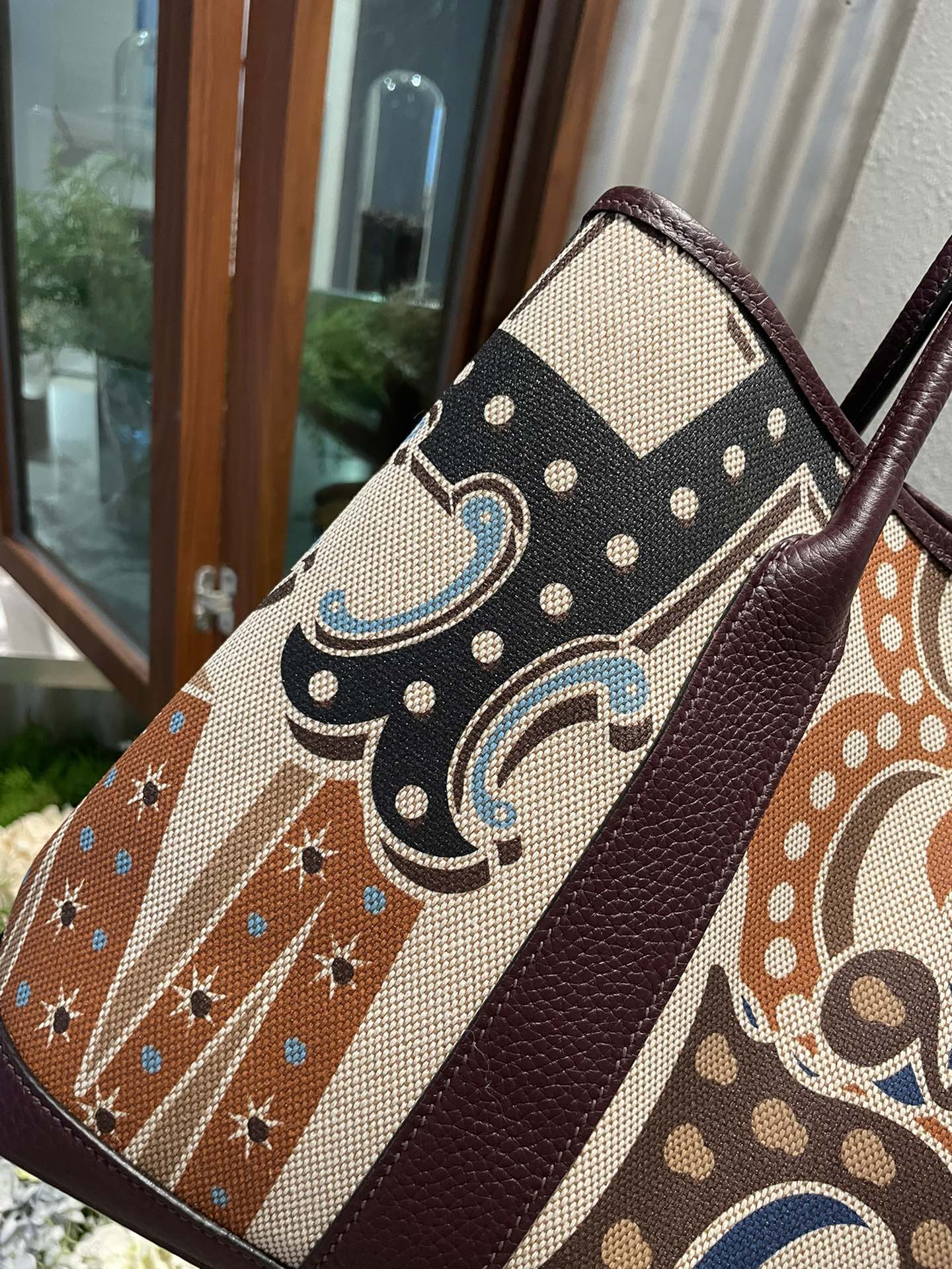 HERMES GARDEN PARTY 36 PM ELECTRIQUE TOTE CARAMEL