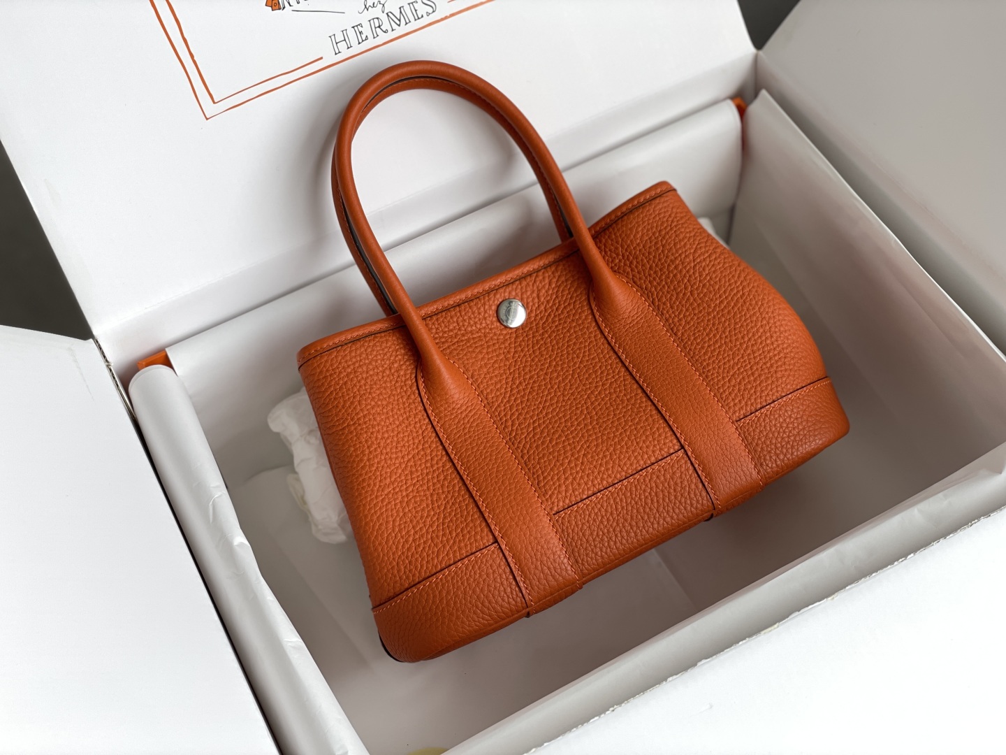 Hermes garden party handbag H2805 orange