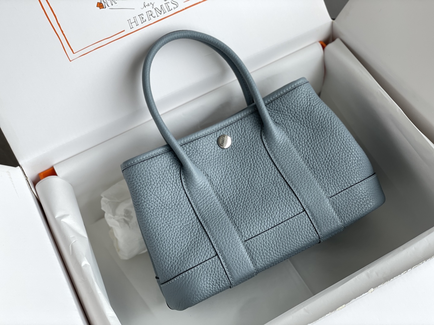 HERMES GARDEN PARTY MINI GRIS PANTIN NEGONDA