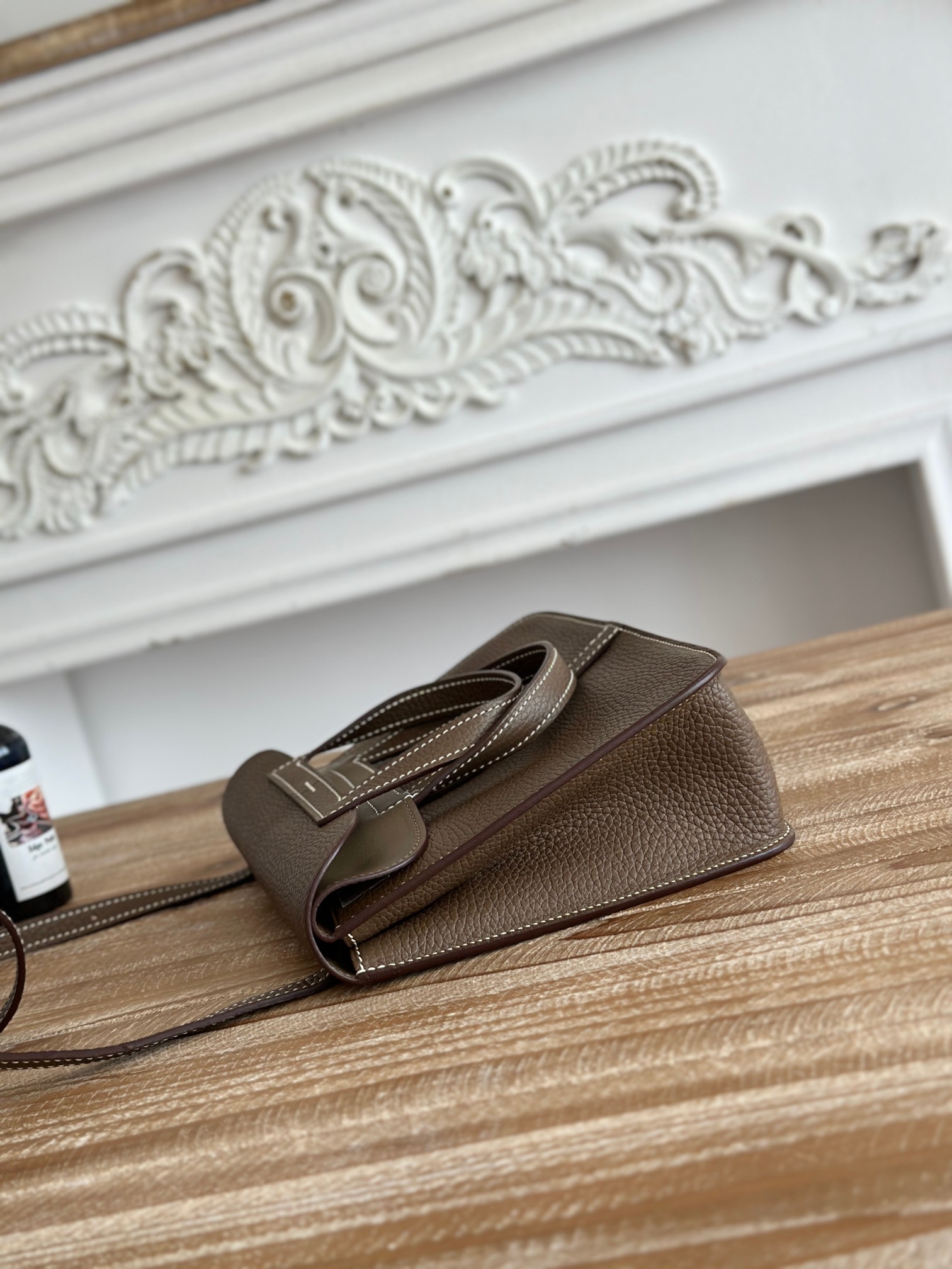 Hermes Halzan 25 Bag 'Dark Brown'