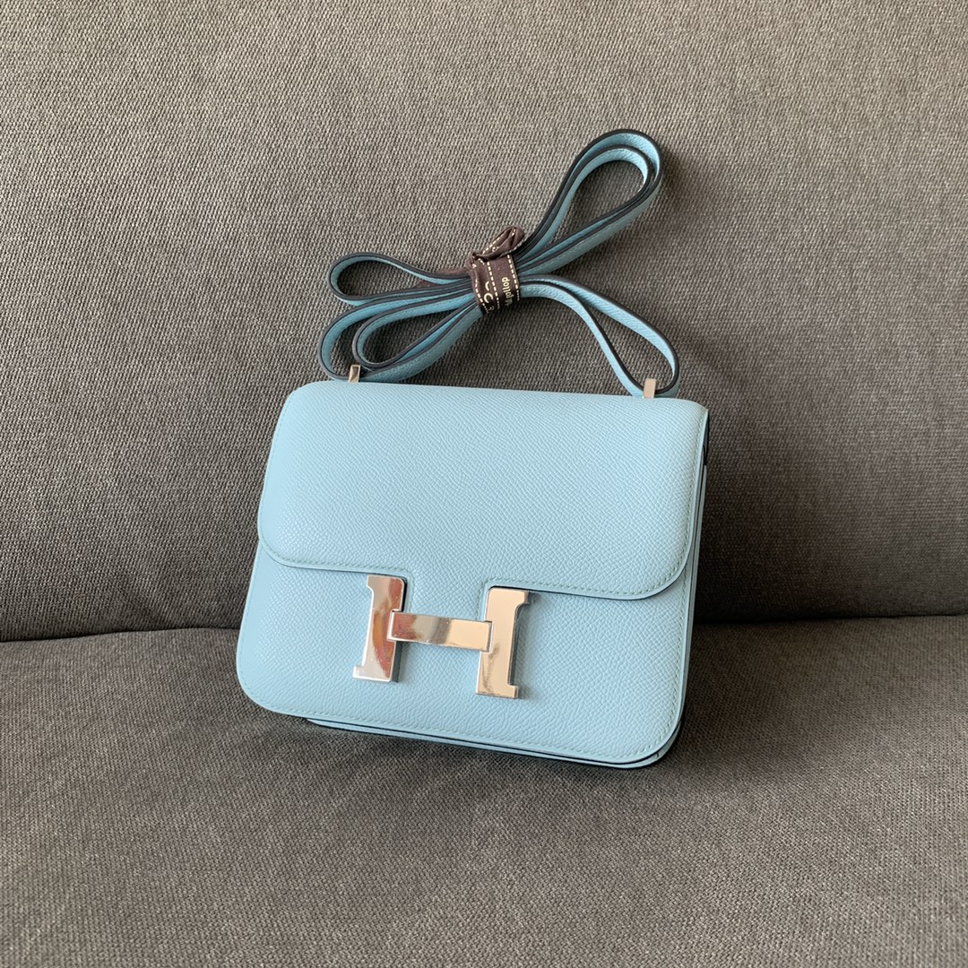 Hermes Hermes Constance Miroir Shoulder Bag Blue
