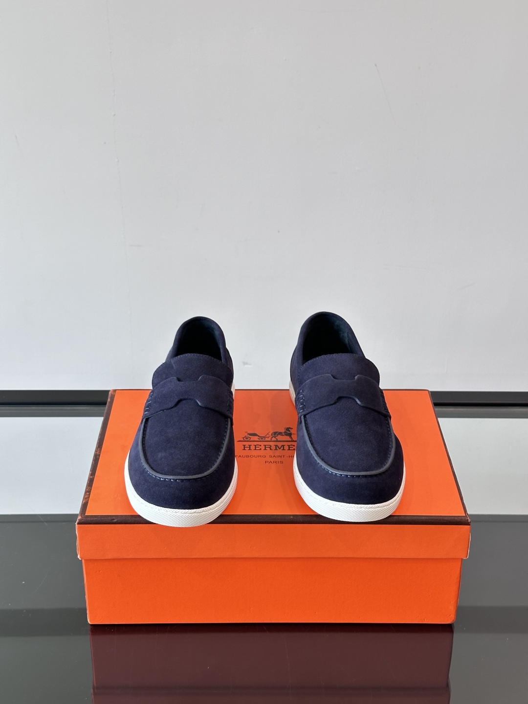 Hermes Job Loafer – Blue navy | Men’s & Women’s Luxury Shoes