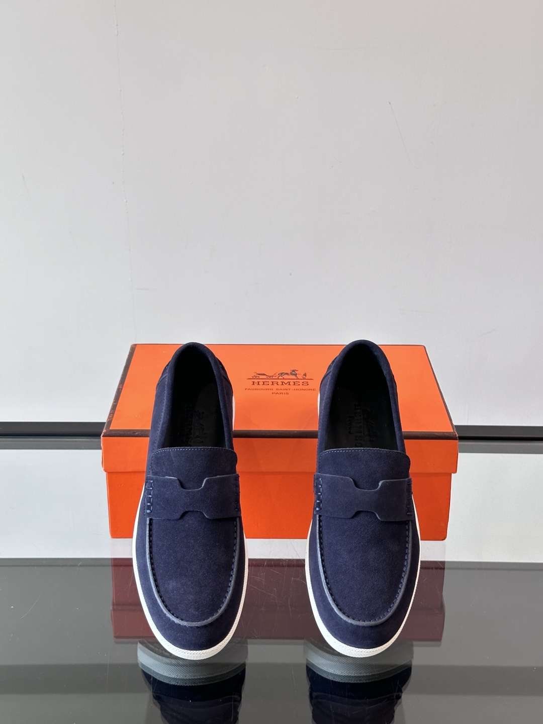 Hermes Job Loafer – Blue navy | Men’s & Women’s Luxury Shoes