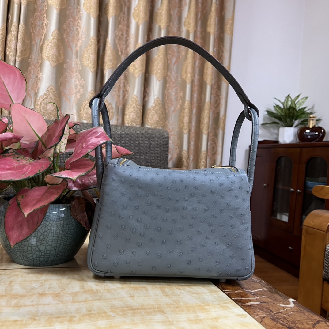 Hermes Lindy Mini 20 Ostrich Vert Amande Ghw bag