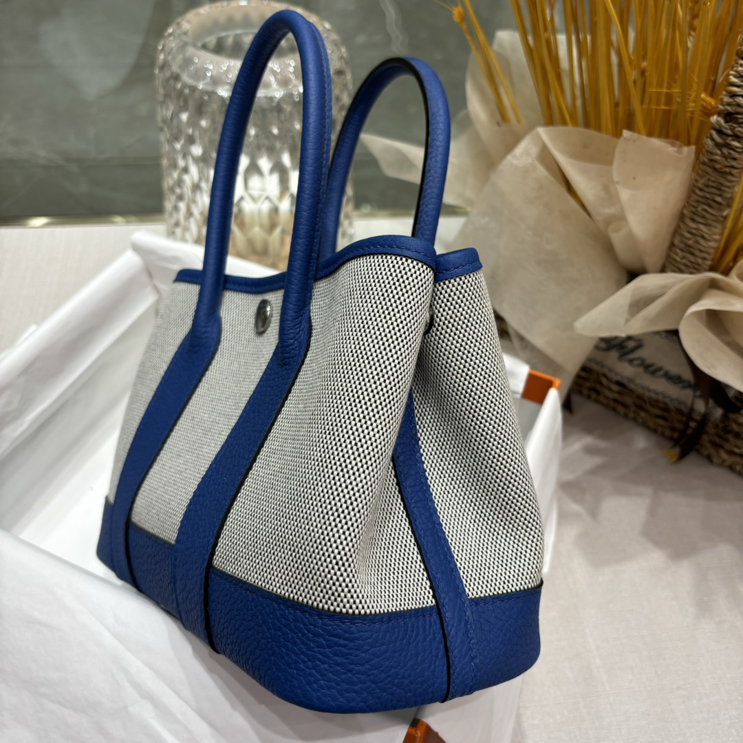 Hermes mini Garden Party Canvas B3 BLue