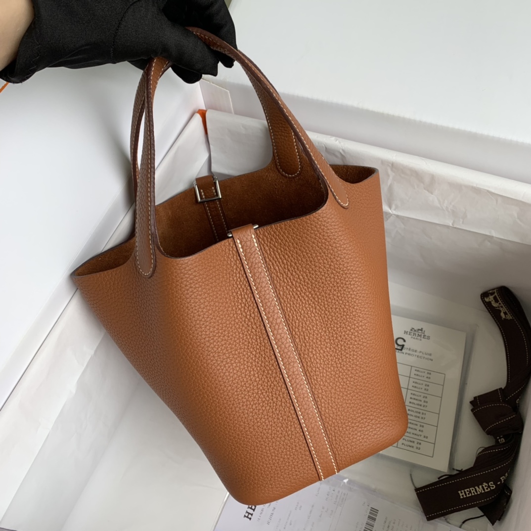 Hermes Picotin 18 Bag Brown