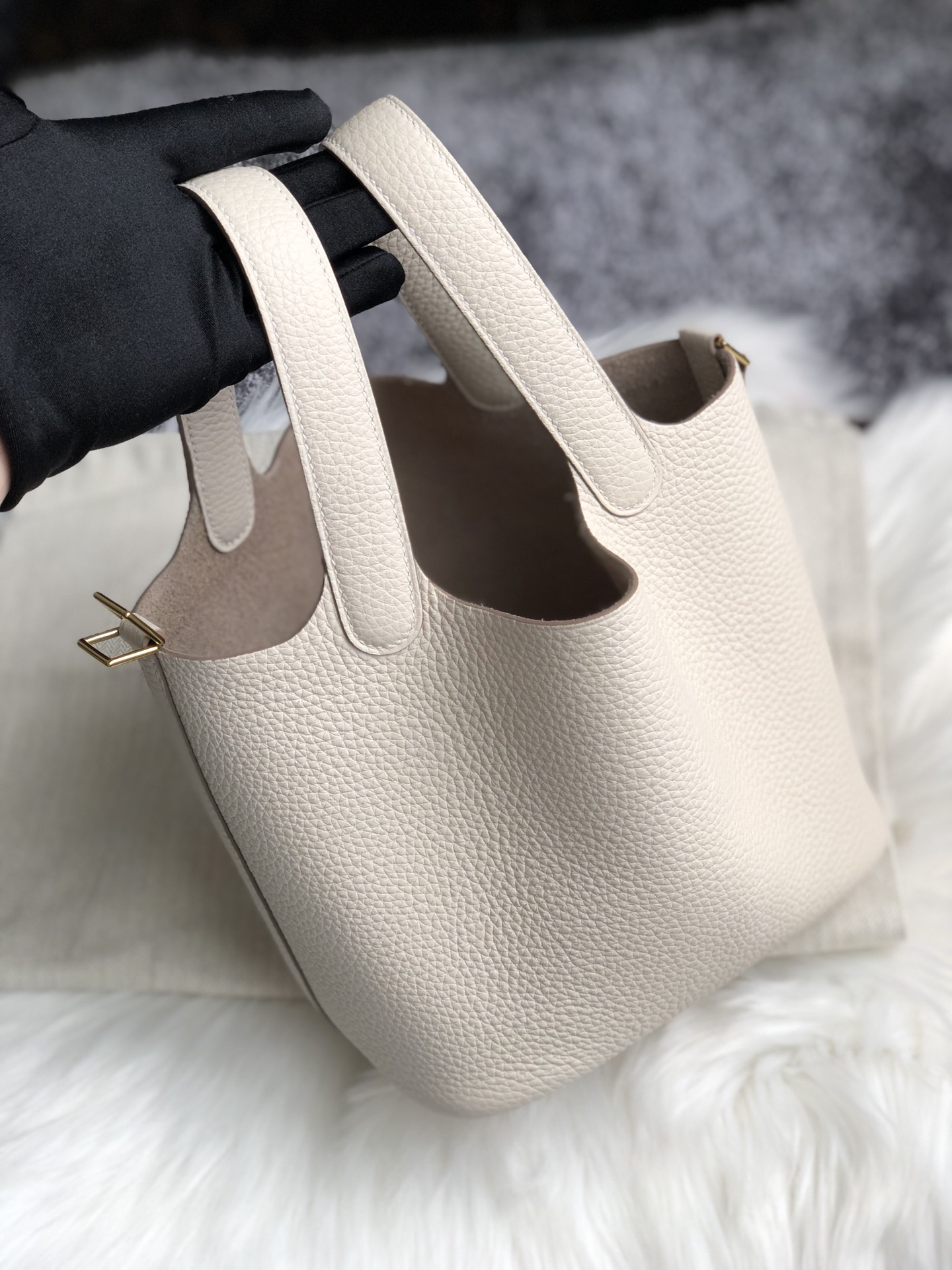 Hermes Picotin Lock 18 10 Craie clemence