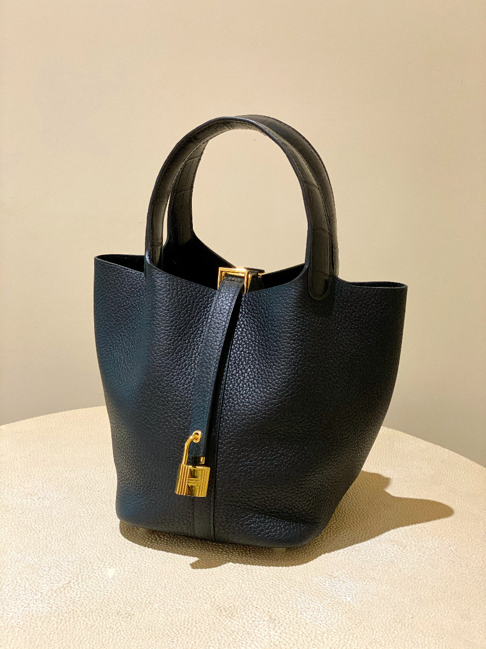 Hermes Picotin Togo Crocodile Black 18