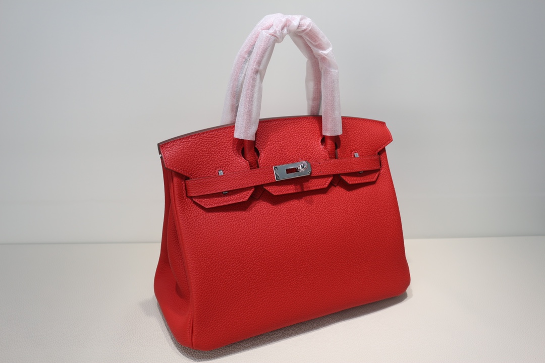 Hermes Red Togo Birkin Retourne 30 Dark red Leather