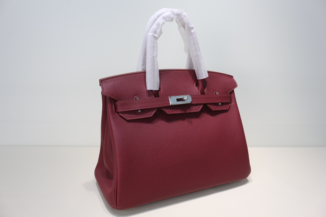 Hermes Rouge Grenat Birkin 30 Bag