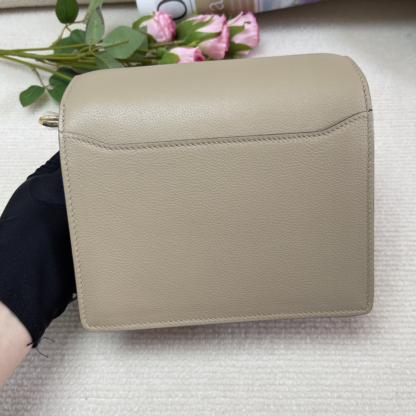 Hermes Roulis Evercolor Trench Grey Gold Hardware