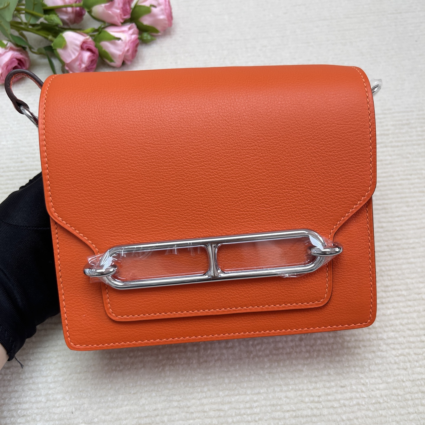 Hermes Roulis Evercolor Trench Orange Gold Hardware