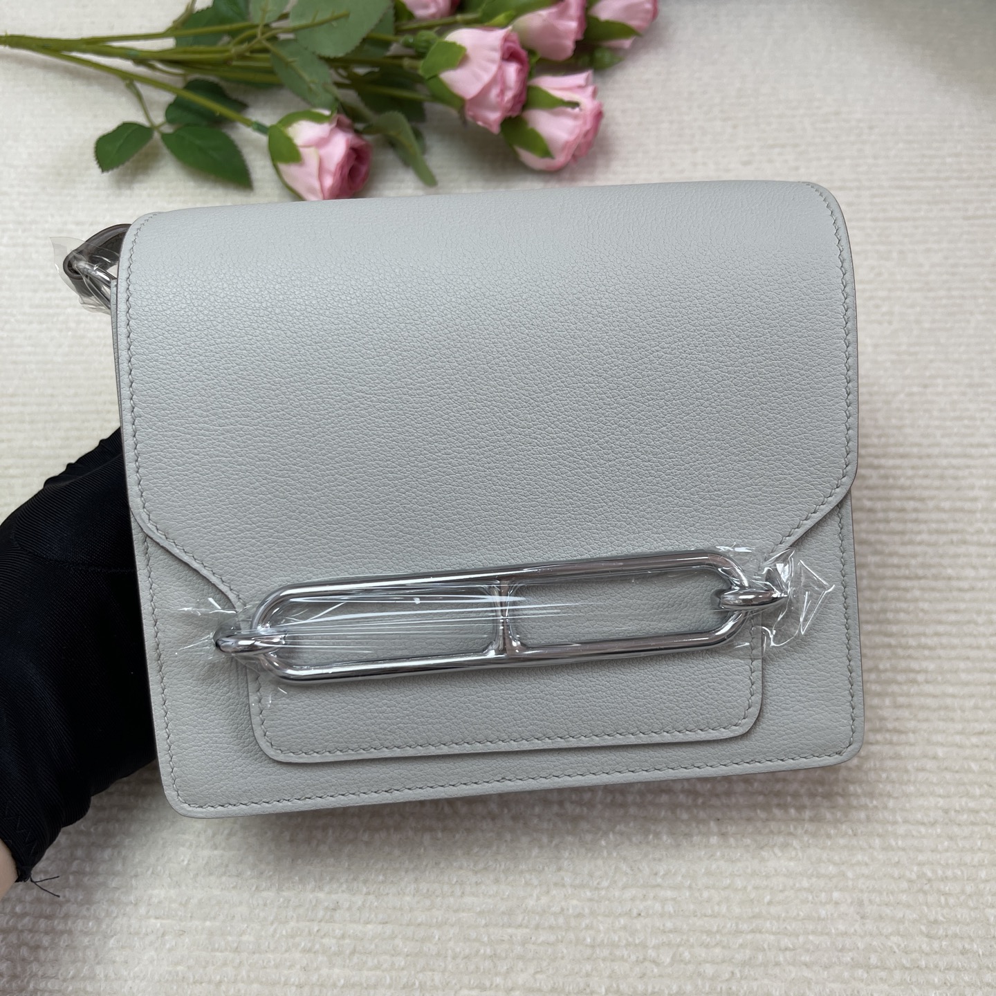 Hermes Roulis Mini18cm Evercolor 0L Gris Meyer