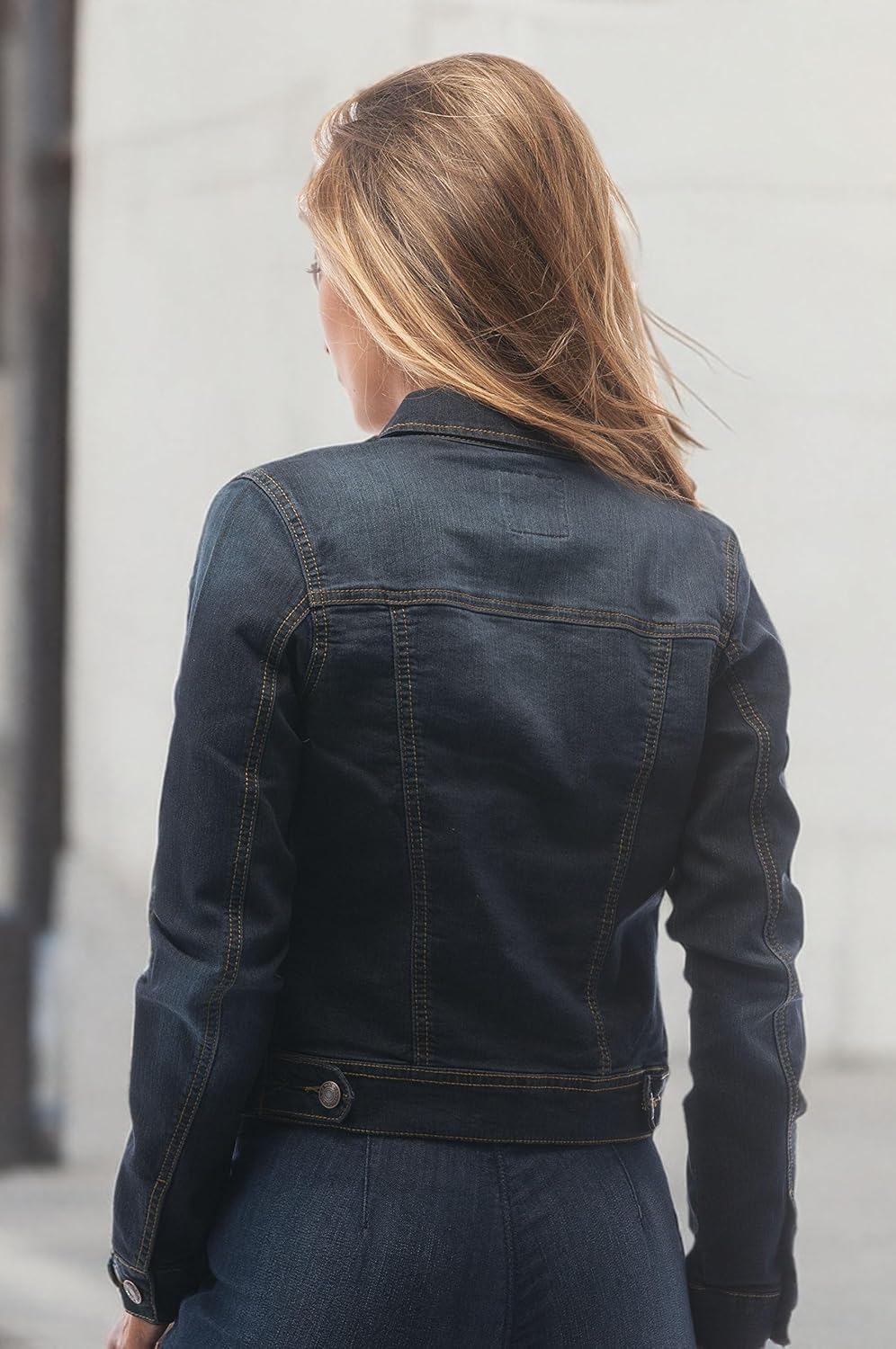 Hollywood Star Fashion Womens Basic Button Down Denim Jean Jacket